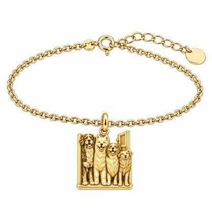 Waiting at the Door Charm Bracelet Set – 18K gold, front view