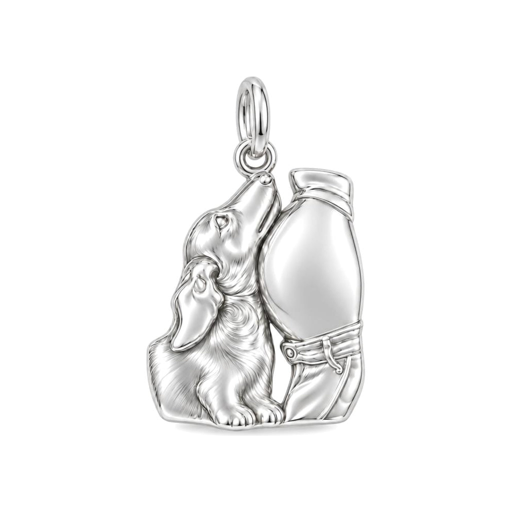 Waiting for Baby Charm Bracelet – Personalized New Mom Gift – silver charm, front view