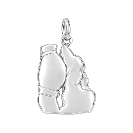 Waiting for Baby Charm Bracelet – Personalized New Mom Gift – back of the charm, engraving area
