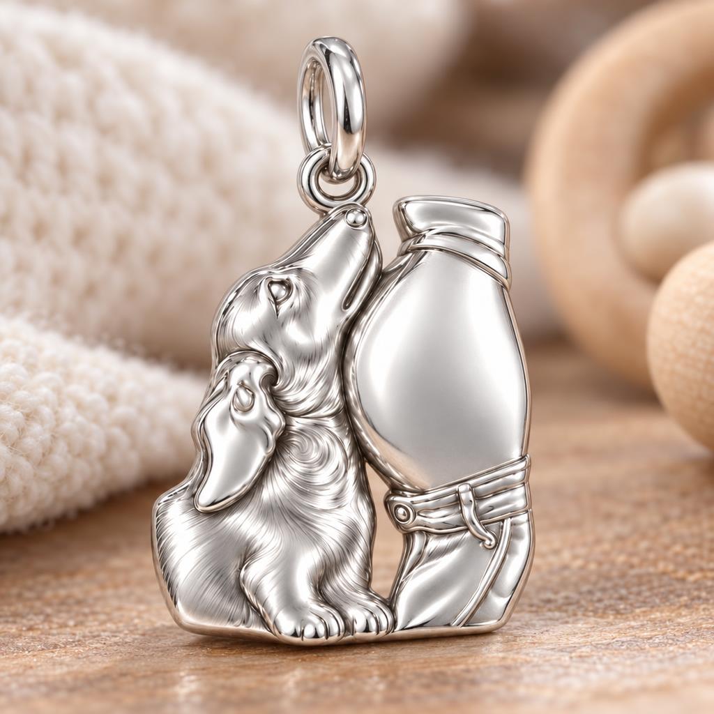 Waiting for Baby Charm Bracelet – Personalized New Mom Gift – macro detail of the charm