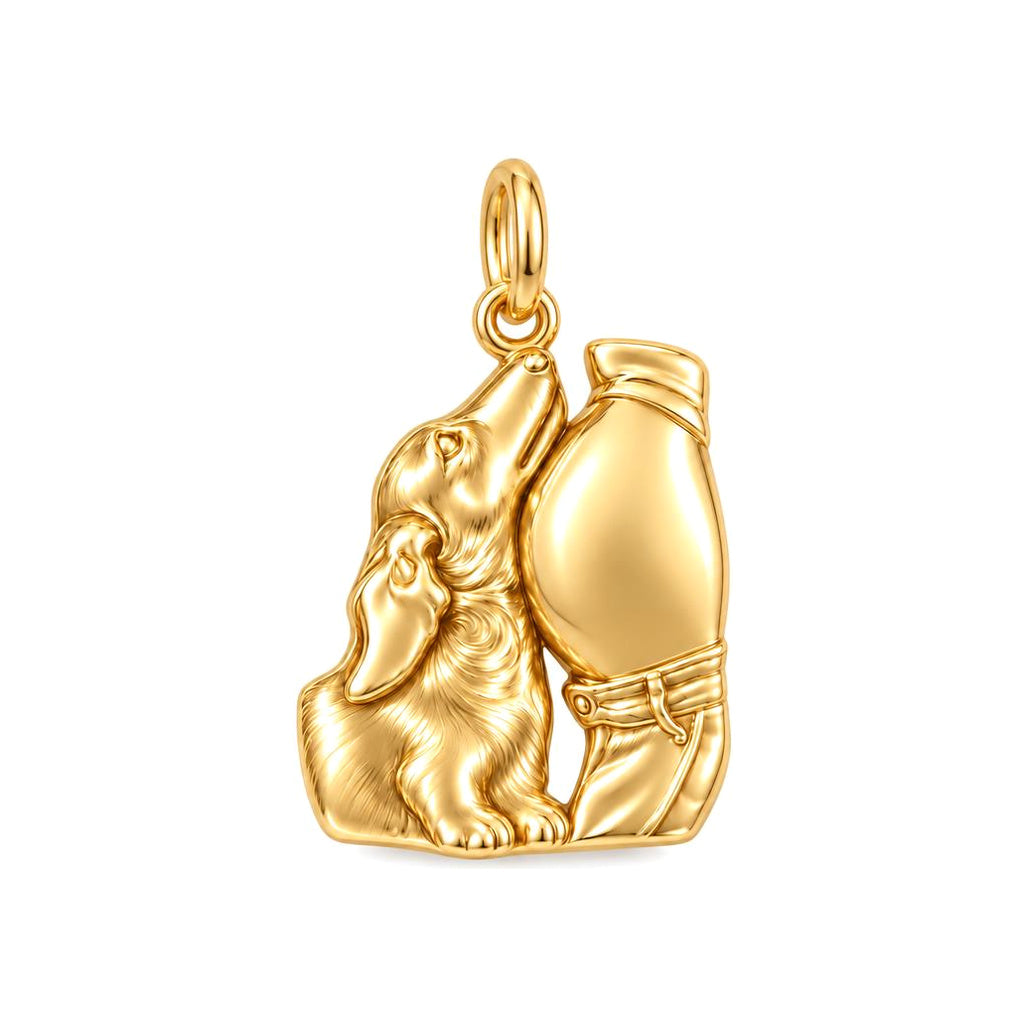 Waiting for Baby Charm Bracelet – Personalized New Mom Gift – 18K gold charm, front view
