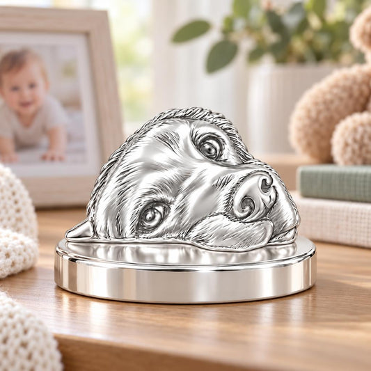 Waiting for You Golden Retriever Keepsake Plaque – worn / in use