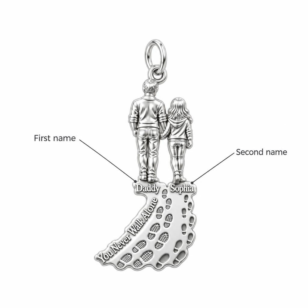 Walk With Me Charm Bracelet – Personalized Dad Gift – personalization guide
