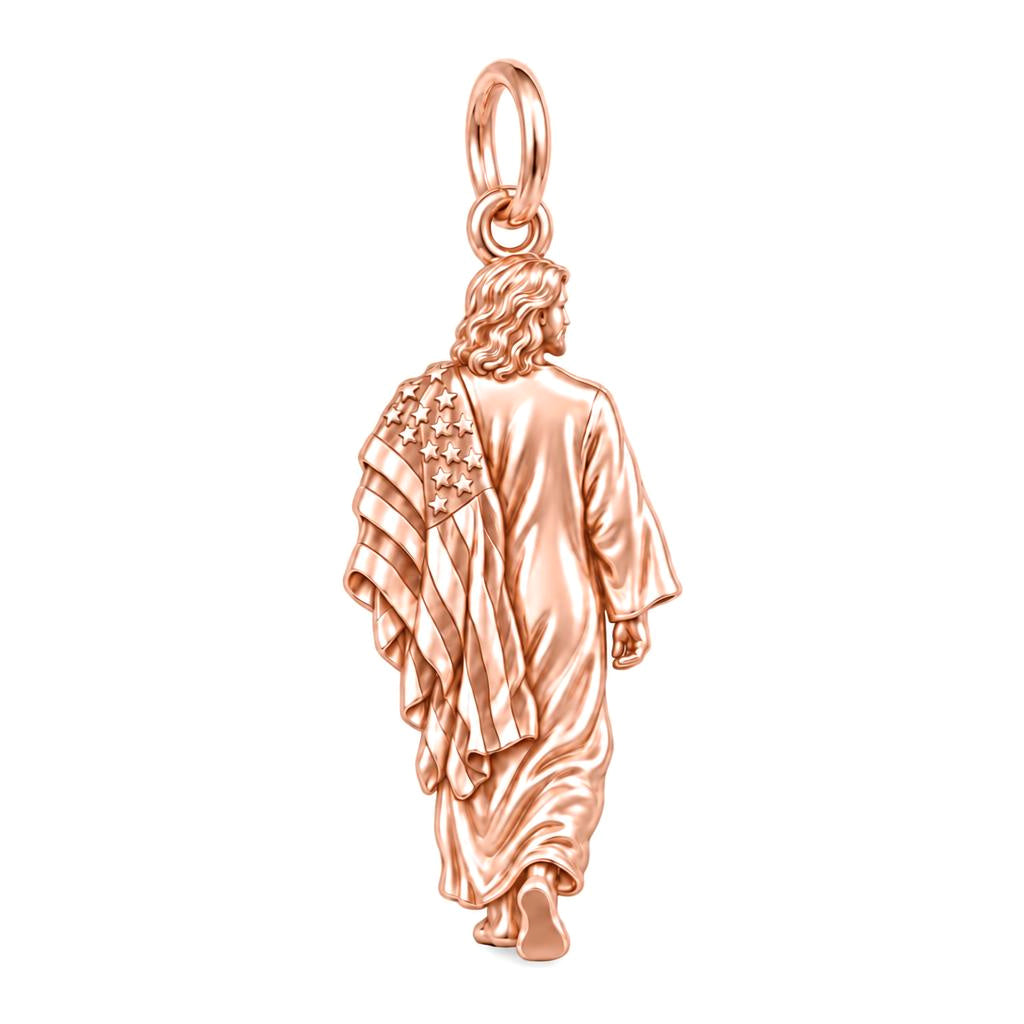 Walking with Faith Charm and Polyester Cord Bracelet Set