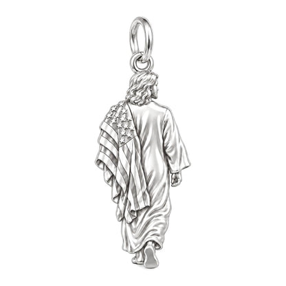 Walking with Faith Charm and Polyester Cord Bracelet Set