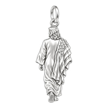 Walking with Faith Charm and Polyester Cord Bracelet Set