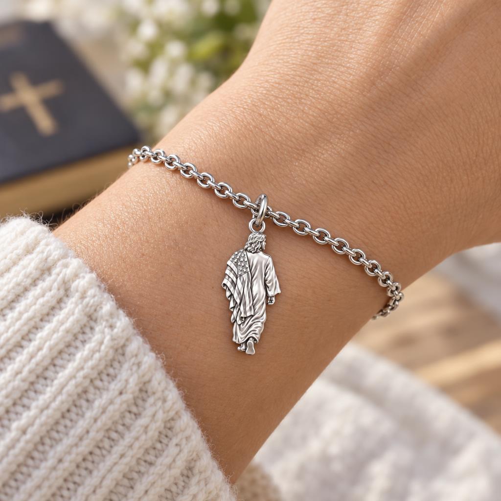Walking with Faith Charm Bracelet Set – worn / in use