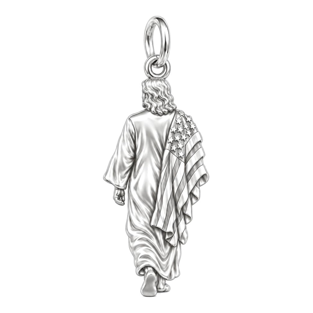 Walking with Faith Charm Bracelet Set – back of the charm, engraving area