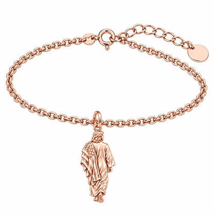 Walking with Faith Charm Bracelet Set – rose gold, front view
