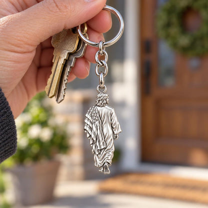 Walking with Faith Charm Keychain – worn / in use