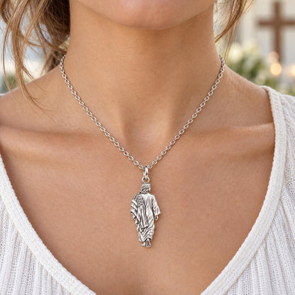 Walking with Faith Charm Necklace Set – worn / in use