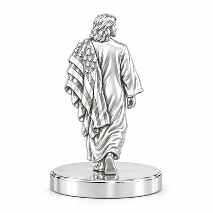 Walking with Faith Keepsake Plaque – silver, front view