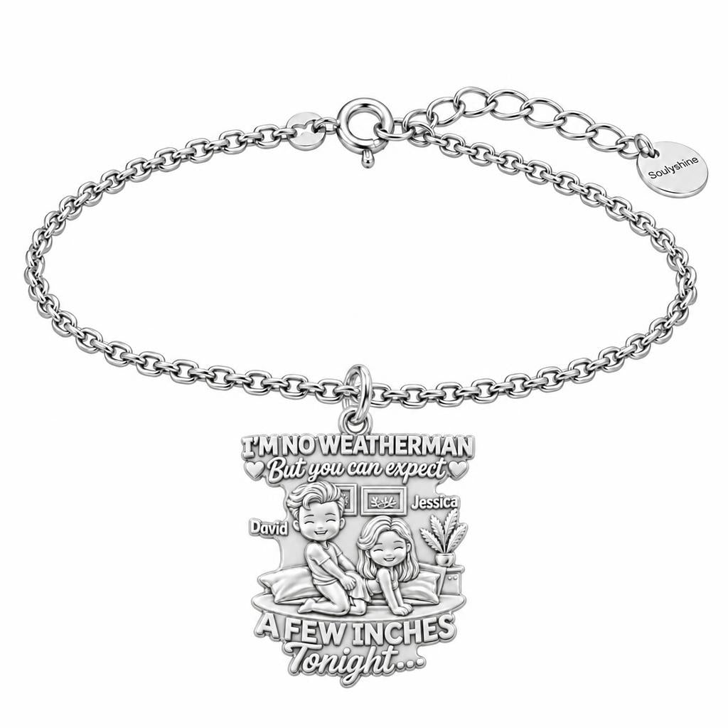 Weatherman Inches Charm Bracelet Set – silver, front view