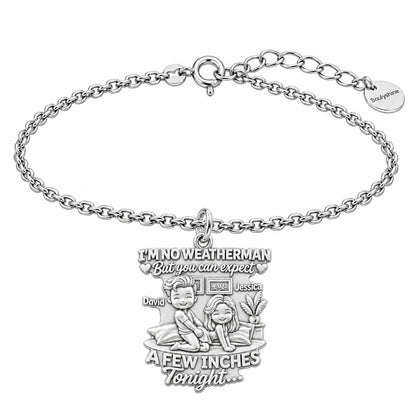 Weatherman Inches Charm Bracelet Set – silver, front view