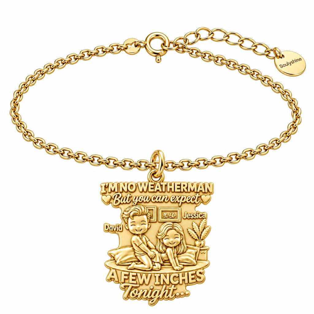 Weatherman Inches Charm Bracelet Set – 18K gold, front view