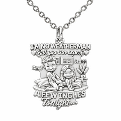 Weatherman Inches Charm Necklace Set – silver, front view