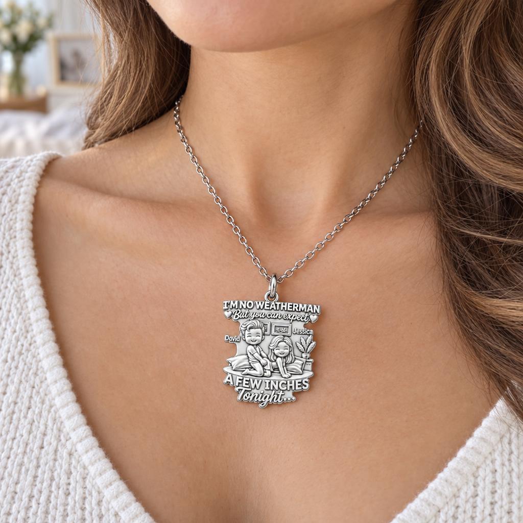 Weatherman Inches Charm Necklace Set – worn / in use