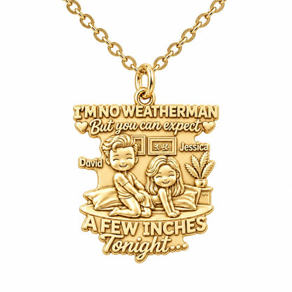 Weatherman Inches Charm Necklace Set – 18K gold, front view