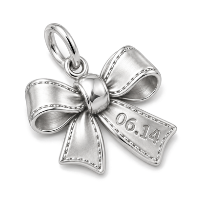 Wedding Bow Charm — Silver Super Macro | charm-topics-remaining-444-2026-09-14 | topic-065