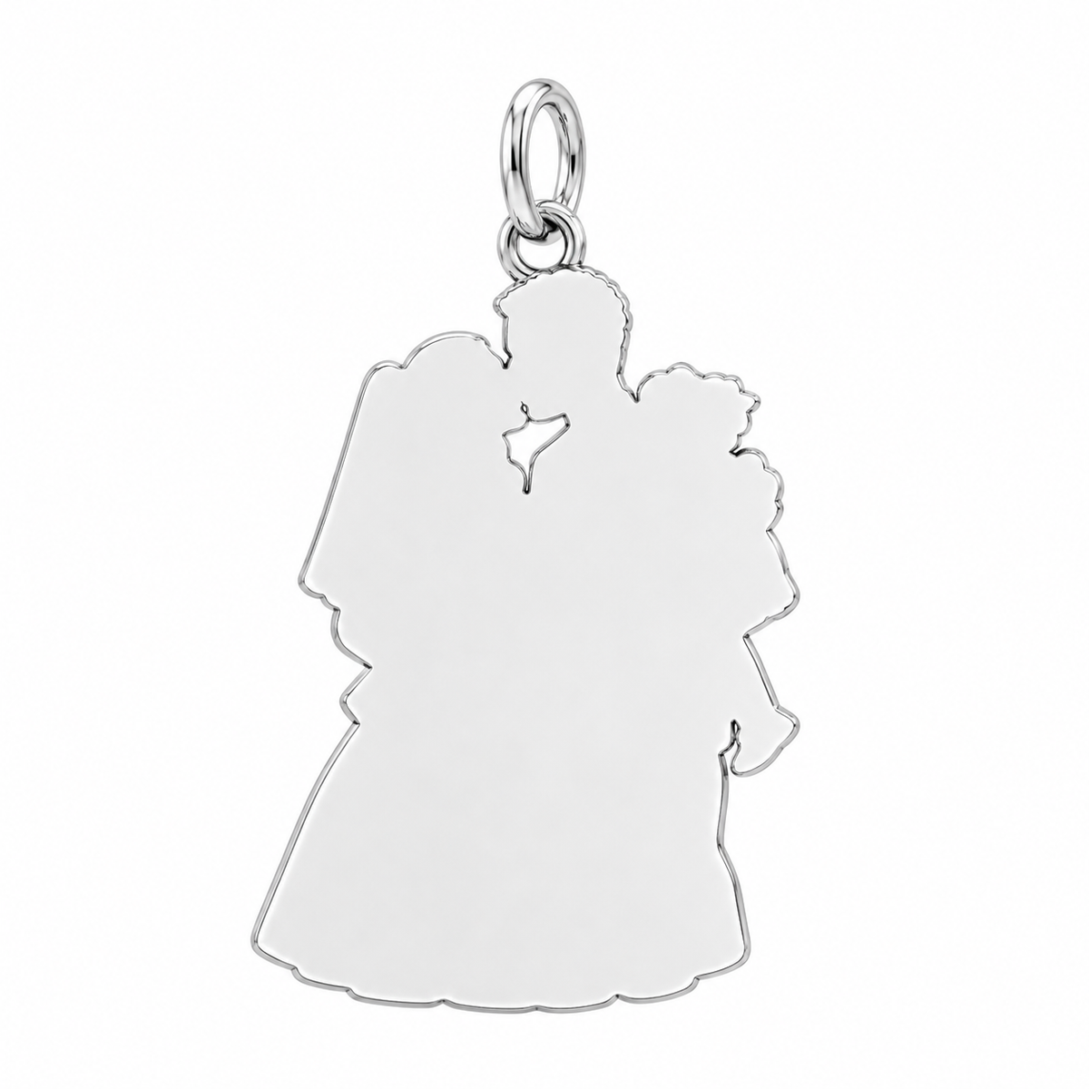 Wedding Day Family Embrace Charm Bracelet – Wedding couple – back of the charm, engraving area