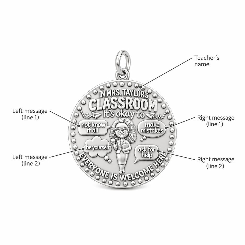 Welcome Classroom Charm Bracelet – Personalized Teacher Gift – personalization guide