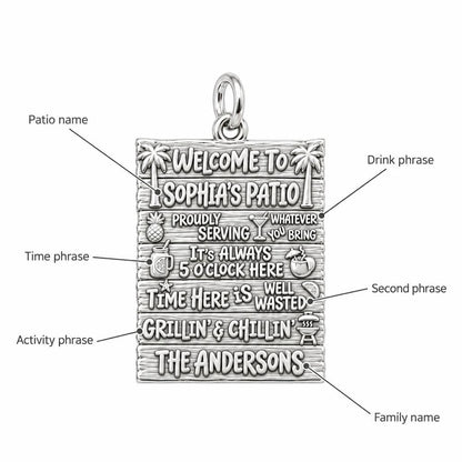 Welcome To Our Patio Charm Bracelet – Personalized Couple Gift – personalization guide