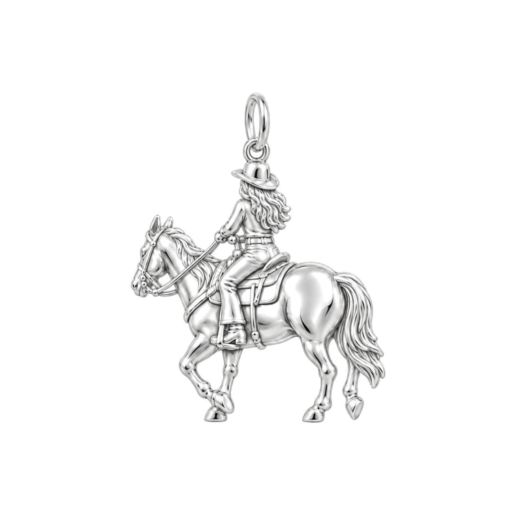 Western Rider Charm and Polyester Cord Bracelet Set
