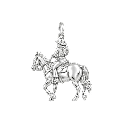 Western Rider Charm and Polyester Cord Bracelet Set