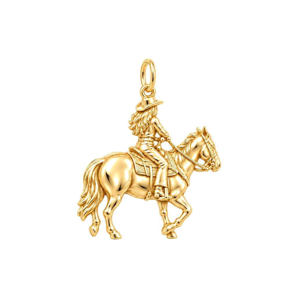 Western Rider Charm and Polyester Cord Bracelet Set