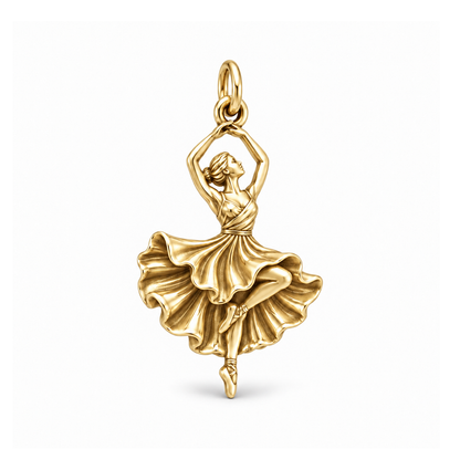 Whirling Ballerina Charm — Gold | charm-topics-remaining-444-2026-09-14 | topic-240