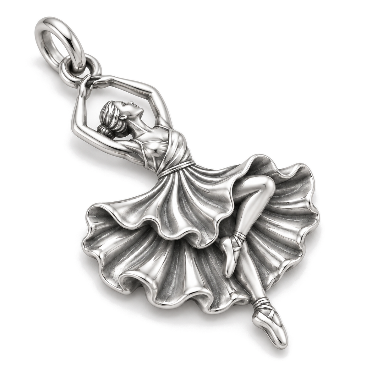 Whirling Ballerina Charm — Silver Super Macro | charm-topics-remaining-444-2026-09-14 | topic-240