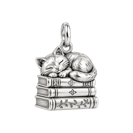 Whiskers and Chapters Charm and Polyester Cord Bracelet Set