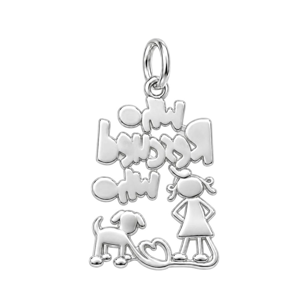 Who Rescued Who Charm and Polyester Cord Bracelet Set