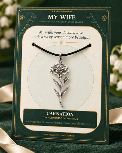 My Wife, I Would Choose You in Every Lifetime and Every Season — Flower Charm Bracelet Set