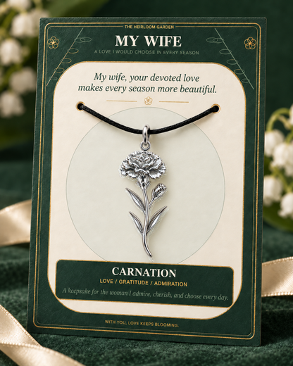 My Wife, I Would Choose You in Every Lifetime and Every Season — Flower Charm Bracelet Set