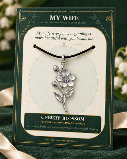 My Wife, I Would Choose You in Every Lifetime and Every Season — Flower Charm Bracelet Set