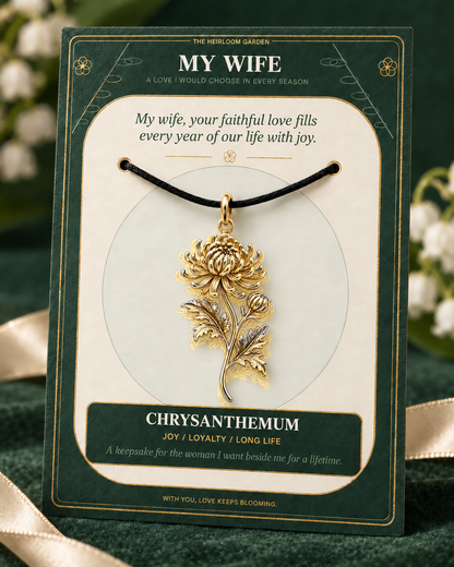 My Wife, I Would Choose You in Every Lifetime and Every Season — Flower Charm Bracelet Set