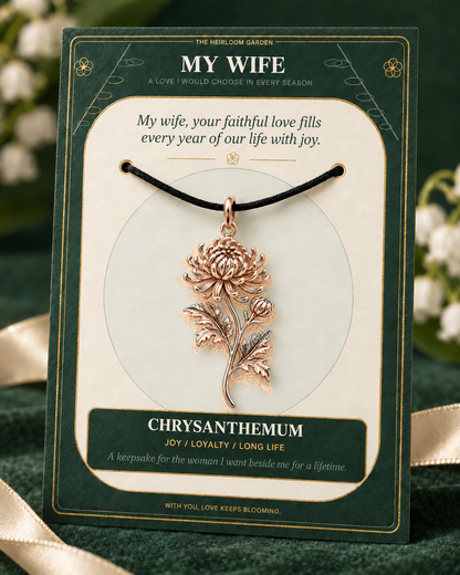 My Wife, I Would Choose You in Every Lifetime and Every Season — Flower Charm Bracelet Set