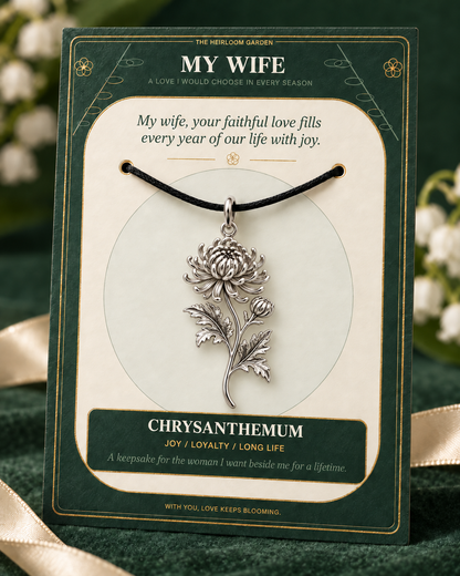 My Wife, I Would Choose You in Every Lifetime and Every Season — Flower Charm Bracelet Set
