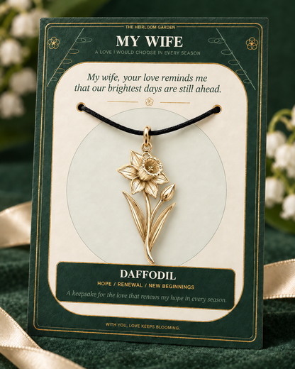 My Wife, I Would Choose You in Every Lifetime and Every Season — Flower Charm Bracelet Set
