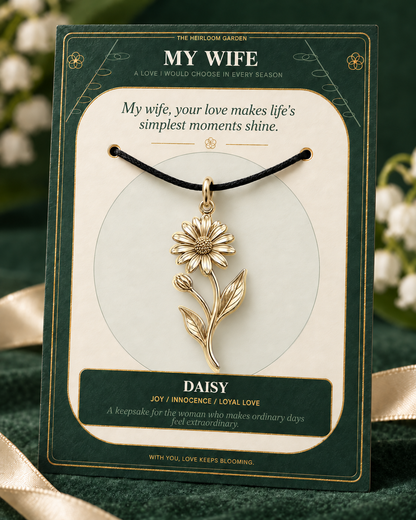 My Wife, I Would Choose You in Every Lifetime and Every Season — Flower Charm Bracelet Set