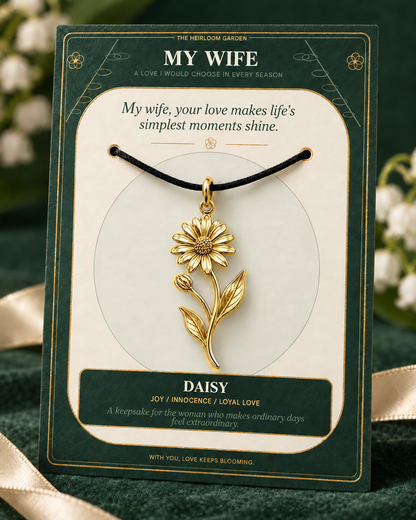 My Wife, I Would Choose You in Every Lifetime and Every Season — Flower Charm Bracelet Set