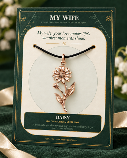 My Wife, I Would Choose You in Every Lifetime and Every Season — Flower Charm Bracelet Set