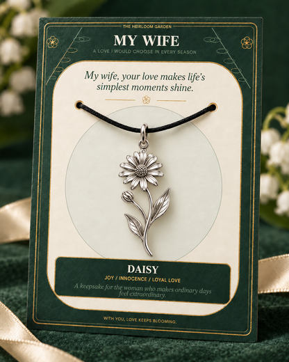My Wife, I Would Choose You in Every Lifetime and Every Season — Flower Charm Bracelet Set