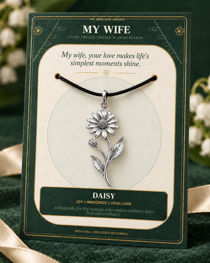 My Wife, I Would Choose You in Every Lifetime and Every Season — Flower Charm Bracelet Set