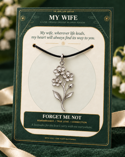 My Wife, I Would Choose You in Every Lifetime and Every Season — Flower Charm Bracelet Set