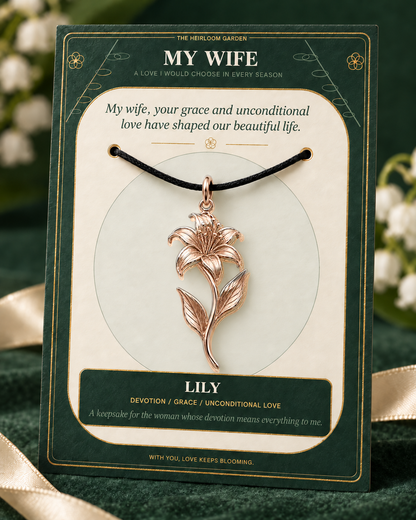 My Wife, I Would Choose You in Every Lifetime and Every Season — Flower Charm Bracelet Set