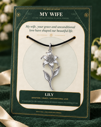 My Wife, I Would Choose You in Every Lifetime and Every Season — Flower Charm Bracelet Set