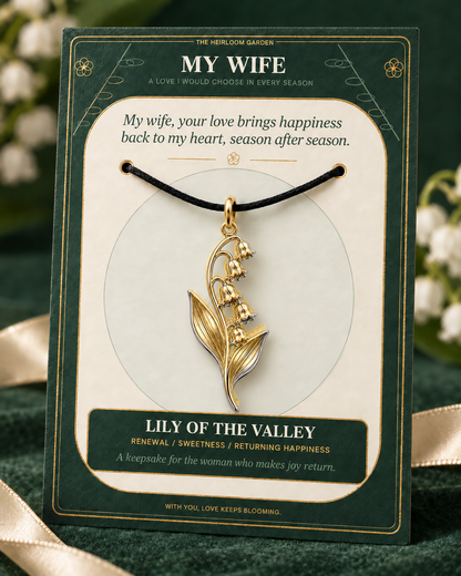 My Wife, I Would Choose You in Every Lifetime and Every Season — Flower Charm Bracelet Set