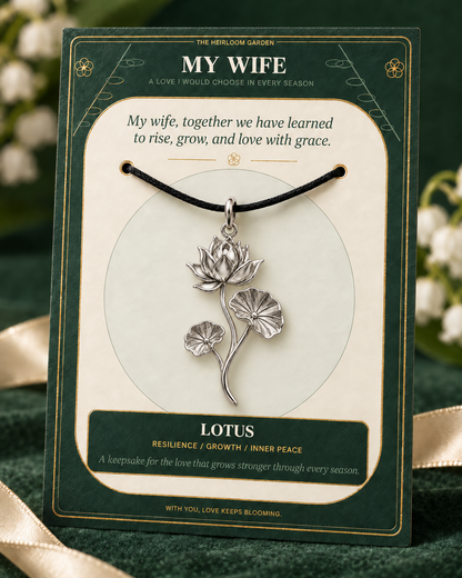 My Wife, I Would Choose You in Every Lifetime and Every Season — Flower Charm Bracelet Set